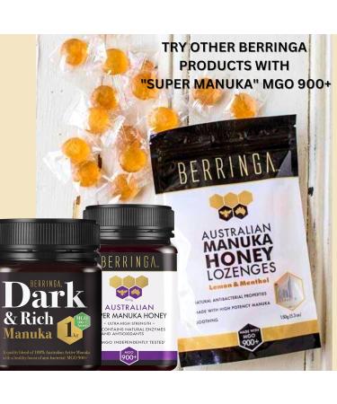 Berringa Australian Super Manuka Honey Lozenges with Ginger & Lemon | Certified MGO 900+ | 30 Pack | Premium Australian Honey Lozenges - Buy Online on GoSupps.com