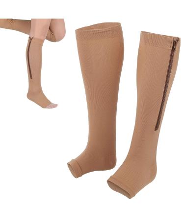 Buy Zipper Compression Socks - Elastic Sports Compression Socks with Open Toe & Anti-Slip Design (L/XL) - Optimal Foot Protection for Enhanced Performance - Buy Online on GoSupps.com