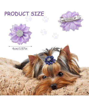 40 Pcs Flower Dog Hair Bows with French Barrette Clips - Puppy Grooming Accessories for Small Dogs & Cats - Pet Birthday Party Hair Flower Topknot - 20 Colors - Buy Online on GoSupps.com