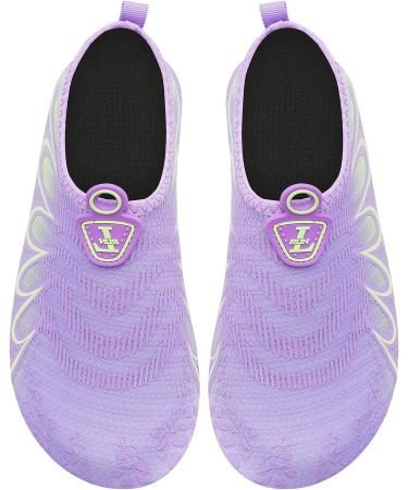 L-RUN Women/Mens Water Shoes | Aqua Socks for Run Dive Surf | Quick Drying | G Purple Green - Buy Online on GoSupps.com