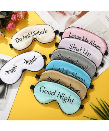 Silk Sleep Mask 8 Pack - Adjustable Strap for Women Men - Soft Blackout Blindfold for Full Night's Sleep, Travel, Meditation - Elegant Colors - Buy Online on GoSupps.com
