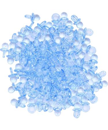 200pcs Acrylic Pacifier Baby Nipples - Baptism & Birthday Gift Decorations (Blue) - High Gloss Transparent - Buy Online on GoSupps.com