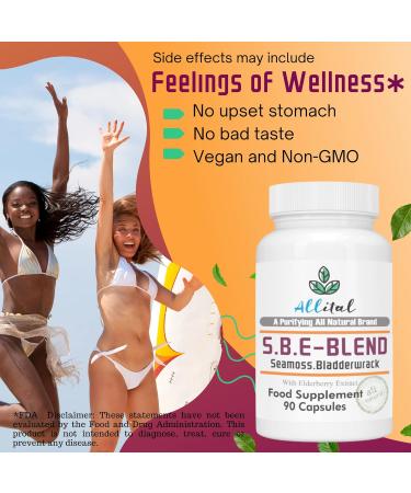 Allital Sea Moss and Bladderwrack Capsules with Elderberry - S.B.E Blend - Buy Online on GoSupps.com