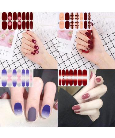 Niceneeded 20 Sheet Nail Art Sticker Kit Self-Adhesive Full Wrap Gradient Polish & Nail File for DIY Manicure Decoration for Women & Girls - Buy Online on GoSupps.com