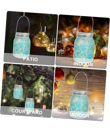 1 PC Mason Tube Lights Garden Lights Decorative Out Door Decor Greenery Decor Solar Lid Light Lights Hanging Mason Jar Outdoor Light Glass Night Lamp Crack LED Lamp Adornment Lamp (Green 12.6X8.5CM) - Buy Online on GoSupps.com