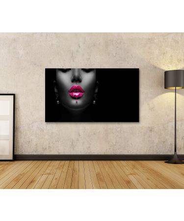  islandburner GJJF-1Px Purple Paint Dripping Lipgloss Drops Sexy Lips Bright Liquid Beautiful Model Girl S Mouth Black Skin Lipstick Make Up Beauty Wall Mural Living Room Apartment Pictures on Canvas GJJF-1Px - Buy Online on GoSupps.com