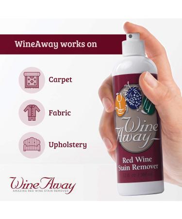 Wine Away Red Wine Stain Remover Spray - Natural Carpet & Upholstery Cleaner | Removes Blood Coffee & Pet Stains - 12 Oz (Pack of 3 - Buy Online on GoSupps.com