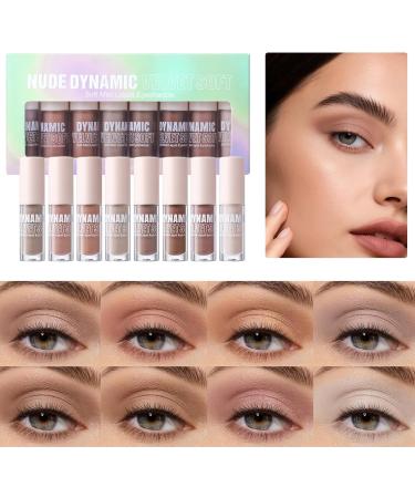 Liquid eye shadow eye color tint waterproof creamy long lasting coverage neutral 8 colors cosmetics for women date party - Buy Online on GoSupps.com