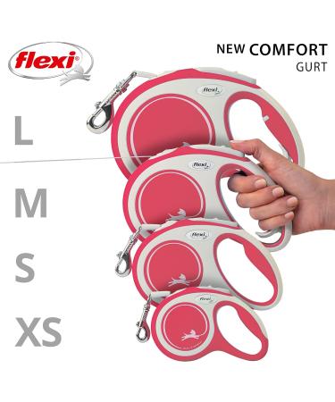 Flexi Retractable Leash New Comfort - Red - Large 8m | International Shipping Available - Buy Online on GoSupps.com