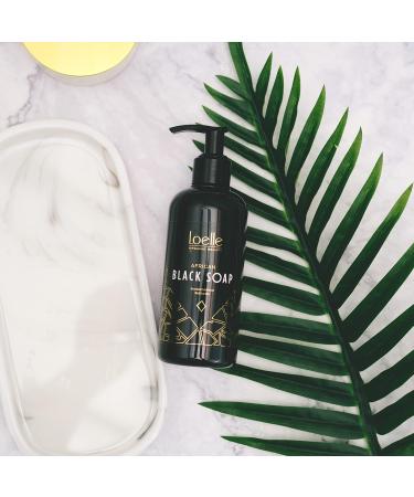 Loelle - African Black Knowledge Liquid Made Exclusively from Natural Raw Materials Organic Soaps Body Face and Hair Body Scrub Bath Cleanser Made in Ghana 250 ml - Buy Online on GoSupps.com