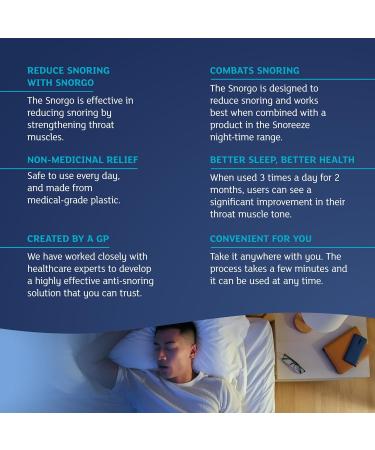 Snoreeze Snorgo Daytime Anti-Snoring Device - Throat Muscle Trainer for Relief with Mobile App - Buy Online on GoSupps.com