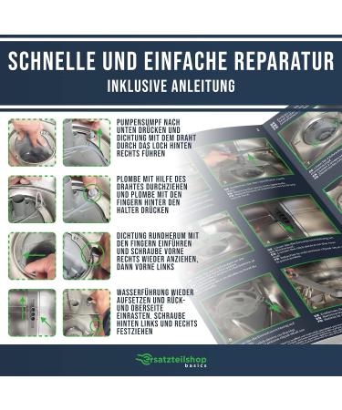 Buy Bosch Siemens Neff Dishwasher Pump Parts Set 182mm - Repair Kit with E15 Seal | International Shipping - Buy Online on GoSupps.com