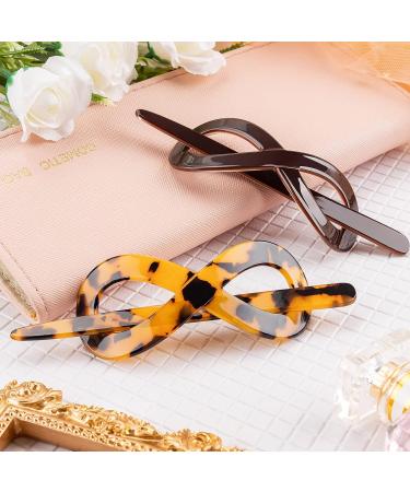 Noverlife 2PCS Cellulose Acetate Hair Slide & Stick Set | Tortoise Shell Hair Barrette Pins for Women & Girls | French Style Ponytail Updo - Buy Online on GoSupps.com