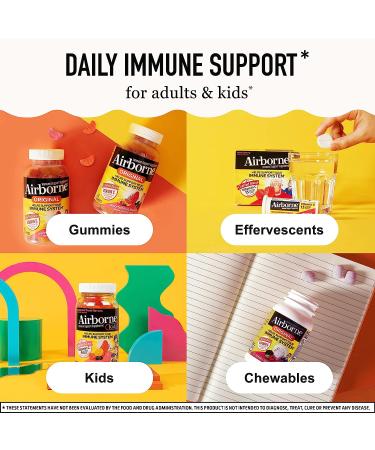 Airborne 1000mg Vitamin C with Zinc, Sugar-Free Immune Support Supplement - 30 Fizzy Tablets - Zesty Orange Flavor - Buy Online on GoSupps.com