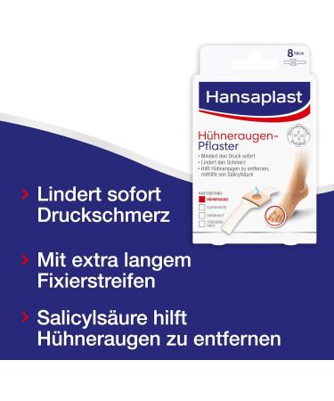 Hansaplast Chicken Eyes Plaster - 2 Pack (16 Pieces) | Pain-Relieving Foot Care for Effective Removal of Chicken Eyes - Buy Online on GoSupps.com