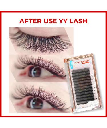 YY Hybrid Eyelash Extension Supplies C/D Curl 9-15mm 0.07mm Matte Black Lashes - Buy Online on GoSupps.com