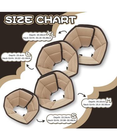 Kuoser Rescue Dog Collar - Comfortable Leakage Protection & Adjustable Neck Fit for Wound Recovery - Brown (28-36cm) - Buy Online on GoSupps.com