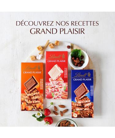 Lindt - GRAND PLAISIR White Strawberry and Almond Tablet - White Chocolate 150 g - Buy Online on GoSupps.com
