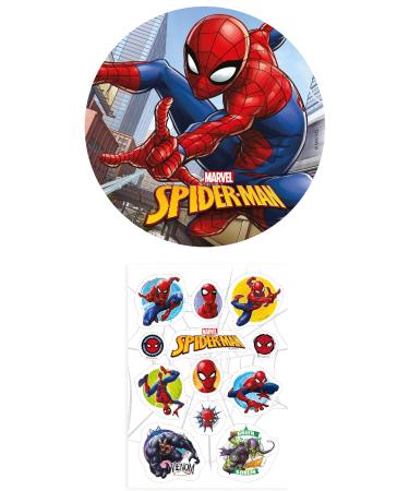 Dekozauber24 Spiderman Edible Cake Toppers + 20x Cupcake Toppers for children birthday parties superhero cake decoration (Spiderman No. 1 - Buy Online on GoSupps.com