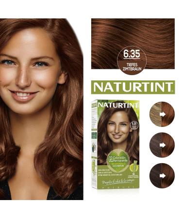 Natureint Bio-Based Hair Color 6.35 - Intense Cinnamon Brown | Ammonia-Free 100% Gray Coverage Natural & Long-Lasting | 1 Pack - Buy Online on GoSupps.com