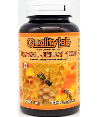 QUALITYLAB Royal Jelly 1000 mg 100 softgel Capsules (Made in Canada)