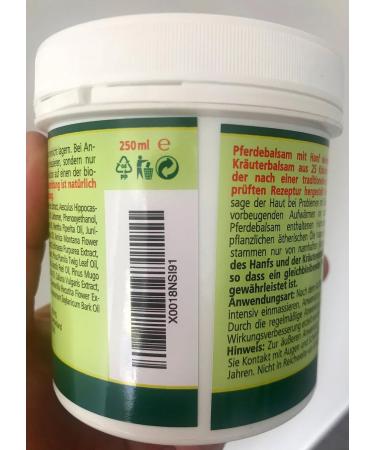 Swissmedicus Horse Balm with Hemp - Warming Muscle & Joint Relief - Daily Use 250ml - Buy Online on GoSupps.com