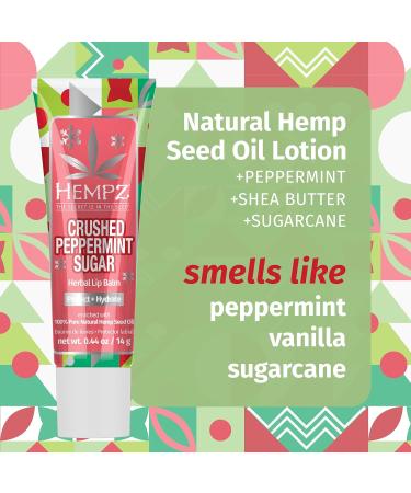 Hempz Crushed Peppermint Sugar Herbal Lip Balm .44 oz - Buy Online on GoSupps.com