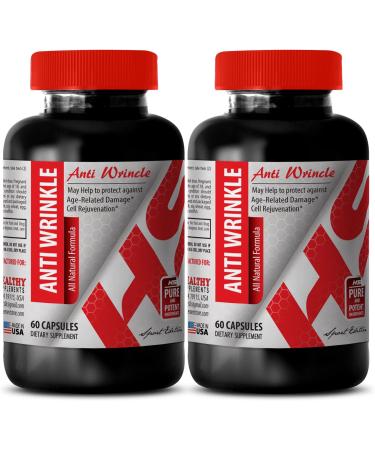 Anti-Wrinkle Supplement - Grape Seed Glow Anti-Wrinkle Resveratrol Plant-Based Anti-Wrinkle Formula Skin Care with Collagen and Aloe Vera Green Tea Infusion Hyaluronic Acid Moisture 2Bot - Buy Online on GoSupps.com