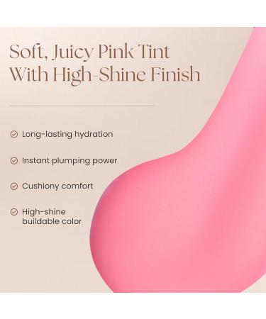 Prakti KhushiKiss Nourishing Lip Oil in Luscious Lychee Hydrates & Plumps Lips High-Shine Finish with Hyaluronic Acid & Peptides 0.17 oz - Buy Online on GoSupps.com