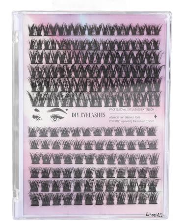 DIY Fluffy D Curl Lashes Cluster False Eyelashes for Makeup 10 14mm Length Longer Extensions with 126 Clusters Lightweight Easy to Carry for Daily Makeup Parties Travelling - Buy Online on GoSupps.com