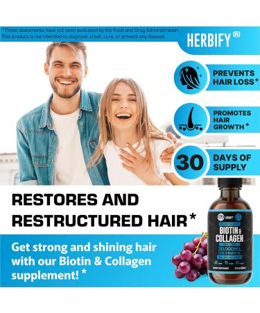 HERBIFY Bundle - K2 and D3 Drops & Biotin and Collagen Drops - Bone Strength & Hair Skin Nails Support - Buy Online on GoSupps.com