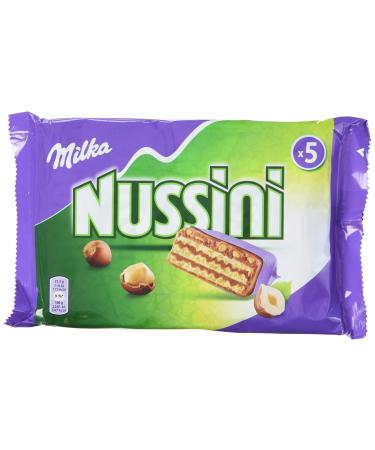 Milka Nussini - Hazelnut cream wafer slices with chocolate coating - 16 x 157.5g Nussini 157.5 g (pack of 16)