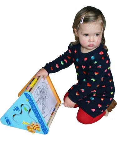 Towo Wooden Toy Motor Play Center - Educational Learning Toys for Toddlers 1 Year | Abacus Letters Numbers & Colors | Perfect Birthday Gift - Buy Online on GoSupps.com