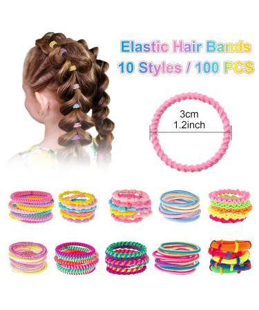 130-Piece Hair Accessories Set - Elastic Hair Ties & Clips for Girls Children & Babies | International Shipping Available - Buy Online on GoSupps.com