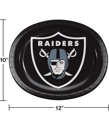 Creative Converting Las Vegas Raiders Oval Platters - 8 Count - 10 x 12 - Buy Online on GoSupps.com
