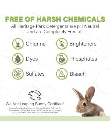 Heritage Park Fragrance-Free Laundry Detergent - Hypoallergenic & pH-Neutral 3x Concentrated Refill Pouch for Sensitive Skin - Stain-Fighting Enzymes (64 fl oz - Buy Online on GoSupps.com