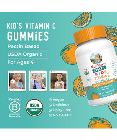 MaryRuth Organics Kids Vitamin C Gummies | Supplement for Immune Support & Overall Health | Vitamin C for Kids Ages 4+ | USDA Organic | Vegan | Non-GMO | 60 Servings - Buy Online on GoSupps.com