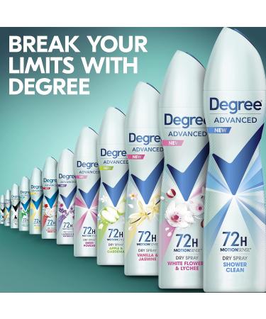 Degree Advanced Antiperspirant Deodorant Dry Spray - 72-Hour Protection Shower Clean 3.8 oz (Pack of 4) - Buy Online on GoSupps.com