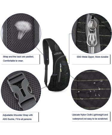 G4Free Men's Small Black Shoulder Sling Backpack - Crossbody Chest Bag - Buy Online on GoSupps.com