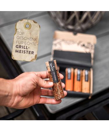 BBQ Grill Spices & Apron Gift Set for Men | 5 Exquisite Spices & Recipes | Perfect Grill Accessories - Buy Online on GoSupps.com