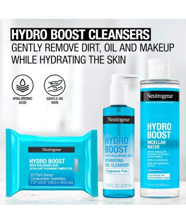 Neutrogena Hydro Boost Micellar Water | Hydrating Cleansing Water for Sensitive Skin | Removes Makeup & Dirt | Non-Comedogenic & Alcohol-Free | 13.5 fl. oz | International Shipping Available - Buy Online on GoSupps.com