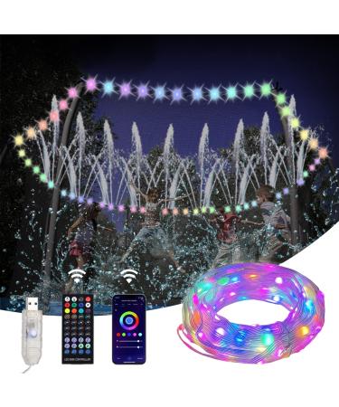 Trampoline Sprinkler Light ,LED Trampoline Lights, Trampoline Rim LED Lights Remote Control for Trampoline, Iridescence Colors & Myriad Light Mode, Gifts for Kids