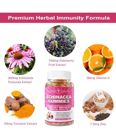 EnvyCure Immune Support Gummies with Black Elderberry, Vitamin C, Zinc & Turmeric - Vegan 120 Count - Buy Online on GoSupps.com