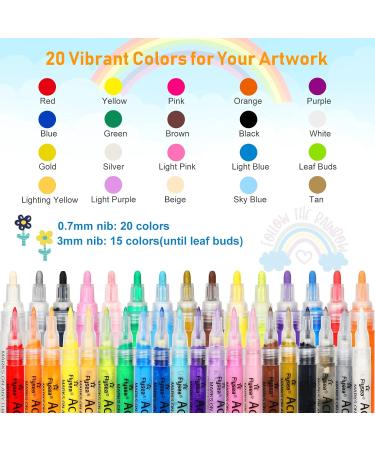 35 Premium Acrylic Paint Marker Pens - Double Pack Extra Fine & Medium Tip for Various Surfaces - Quick Dry, Non-Toxic - Buy Online on GoSupps.com