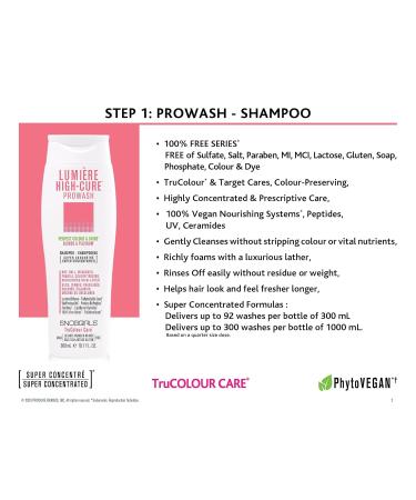 LUMIERE HIGH-CURE Shampoo for Color Treated Hair | Argan Oil & Ceramides - Perfect Colour & Shine for Dry Dull Weakened Hair - Salon Quality Care - Buy Online on GoSupps.com