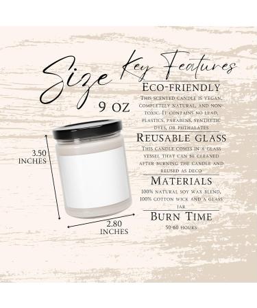 Scented Soy Candle 9oz - Panama Inspired Aromatherapy Gift | Natural Clean Cotton Fragrance - Buy Online on GoSupps.com