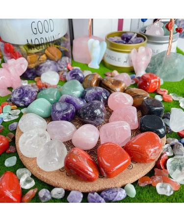 Xiannvxi 7 Chakra Stones Set - Large Healing Crystals & Gemstones | Natural Semi-Precious Minerals (100g) - Buy Online on GoSupps.com