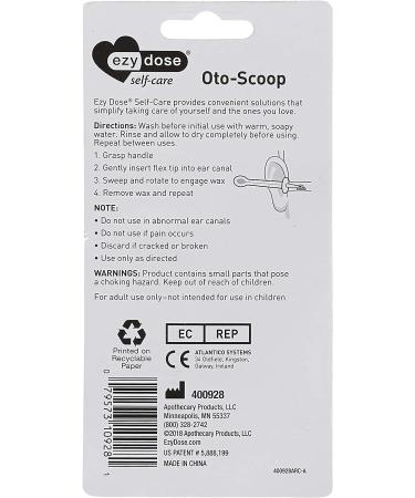 EZY DOSE Ear Wax Cleaner Oto-Scoop - Safe, Easy-to-Use for Humans - White - Buy Online on GoSupps.com