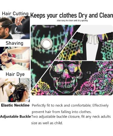 Visesunny Skull Pattern Barber Cape - Anti-Static Water-Resistant Hair Cutting Apron for Salon & Home Use - Buy Online on GoSupps.com