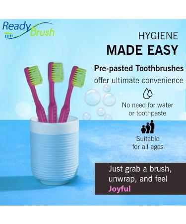 READYBRUSH JR 30 Reusable Kids Toothbrushes with Bubblegum Toothpaste - Bulk Individually Wrapped Travel Toothbrushes Made in the USA - Buy Online on GoSupps.com